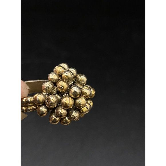 Brass Ball Cluster & Snake Wrap Women’s Costume Ring Small Size Lot 2 - Picture 10 of 12